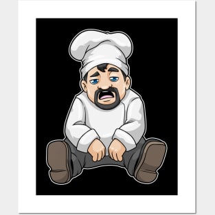 Chef with Chef's hat & Beard Posters and Art